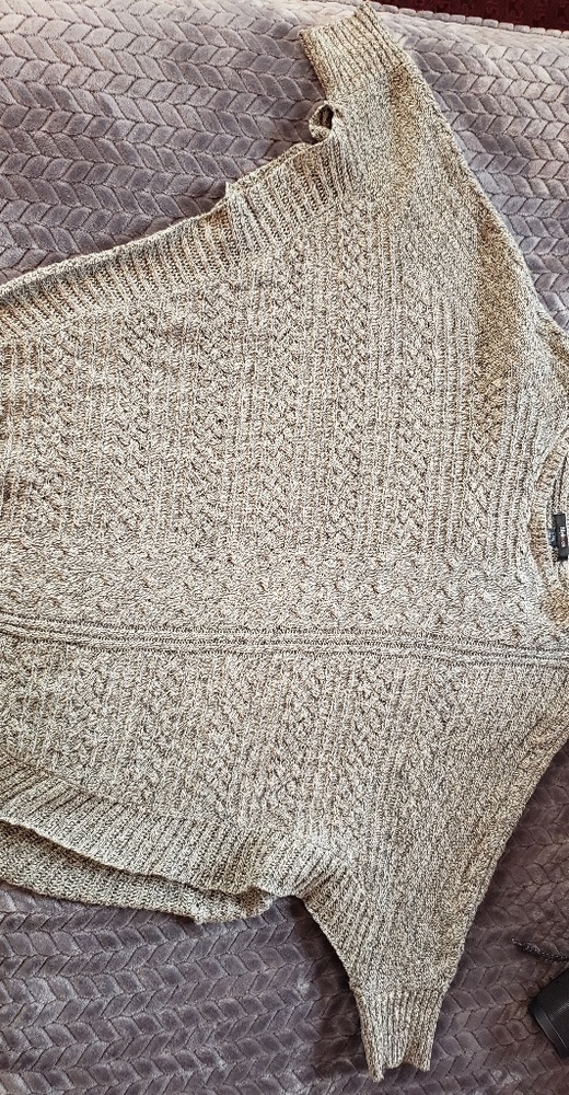 Beige poncho sweater